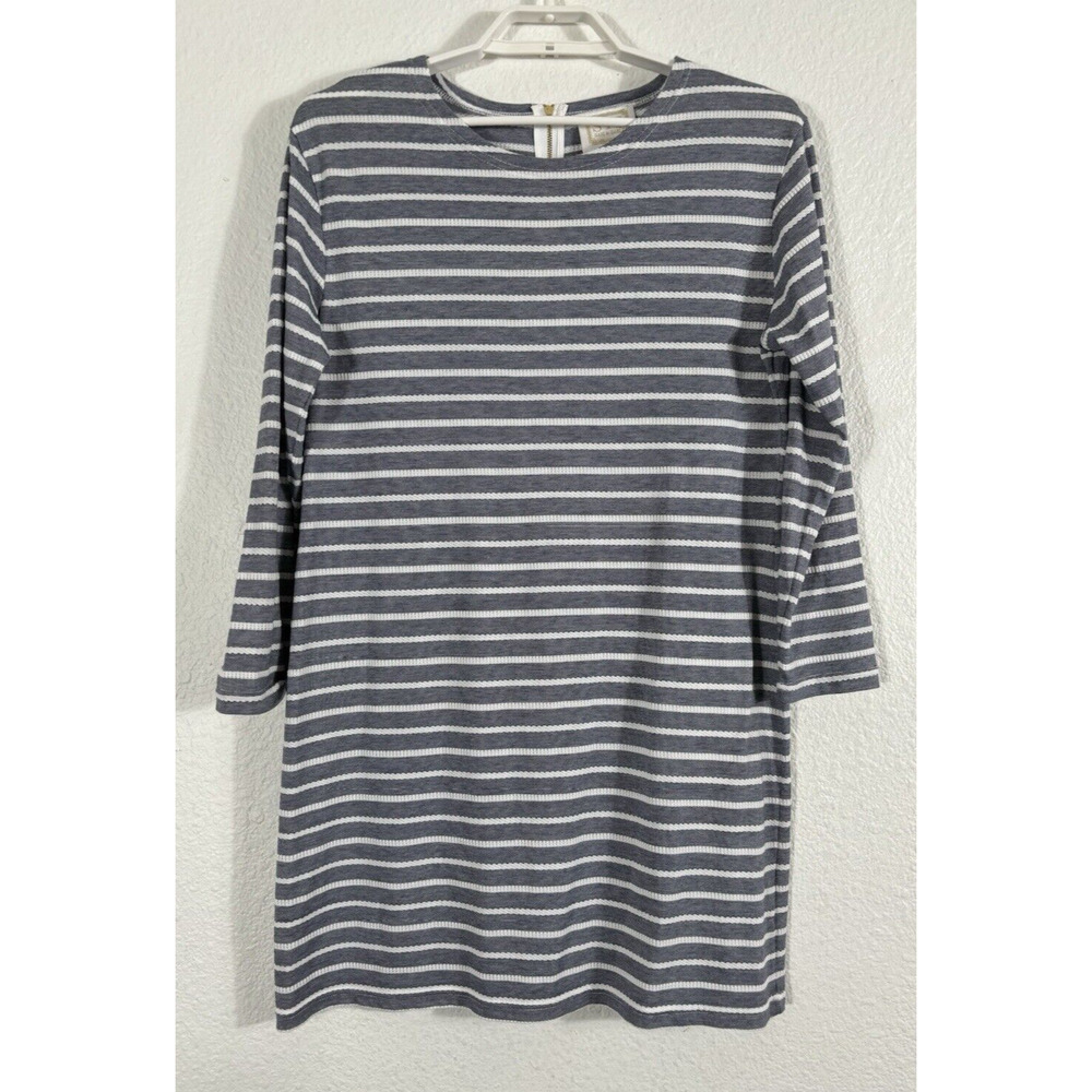 STS Sail to Sable Dress Womens Large Blue Striped‎ Nautical Long Sleeve